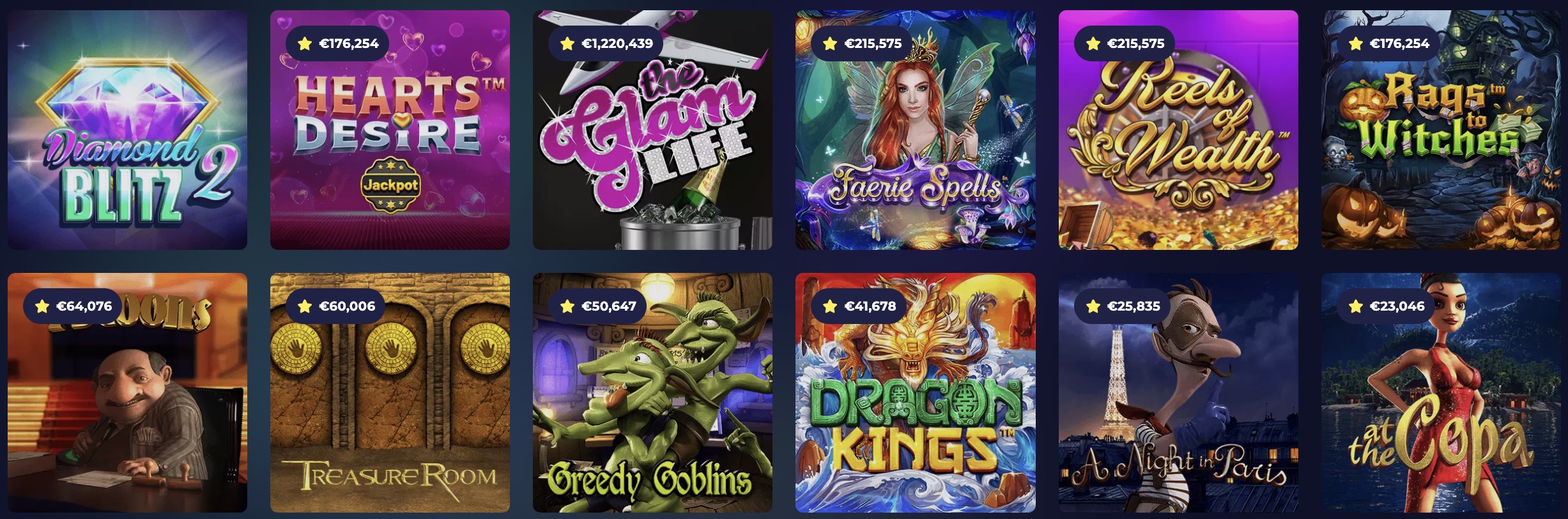 PinoCasino Jackpot Games